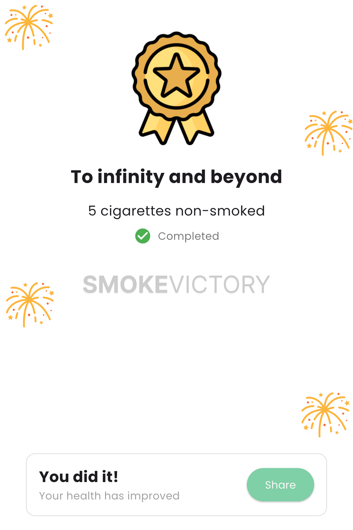 Smoke Victory App Interface